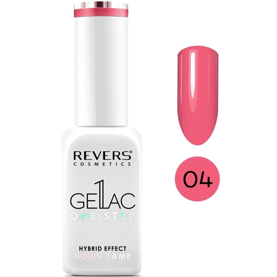 Lac de unghii Gellac 1 Step, Hybrid Effect, Non UV, Revers, 04 corai, 10 ml - imagine 2