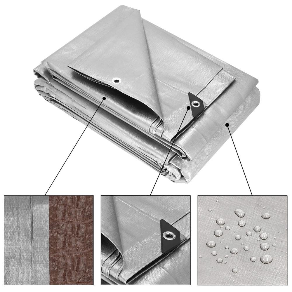 Prelata din polietilena impermeabila laminata, 270g/m2, 3x3m, gri - imagine 17