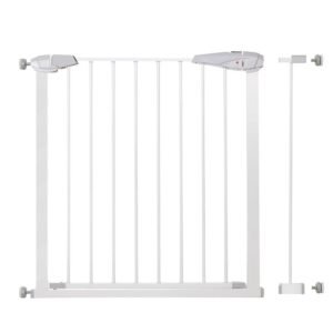 Poarta de siguranta Safety Gate pentru scari, ajustabila 83-92 cm, din otel, alba