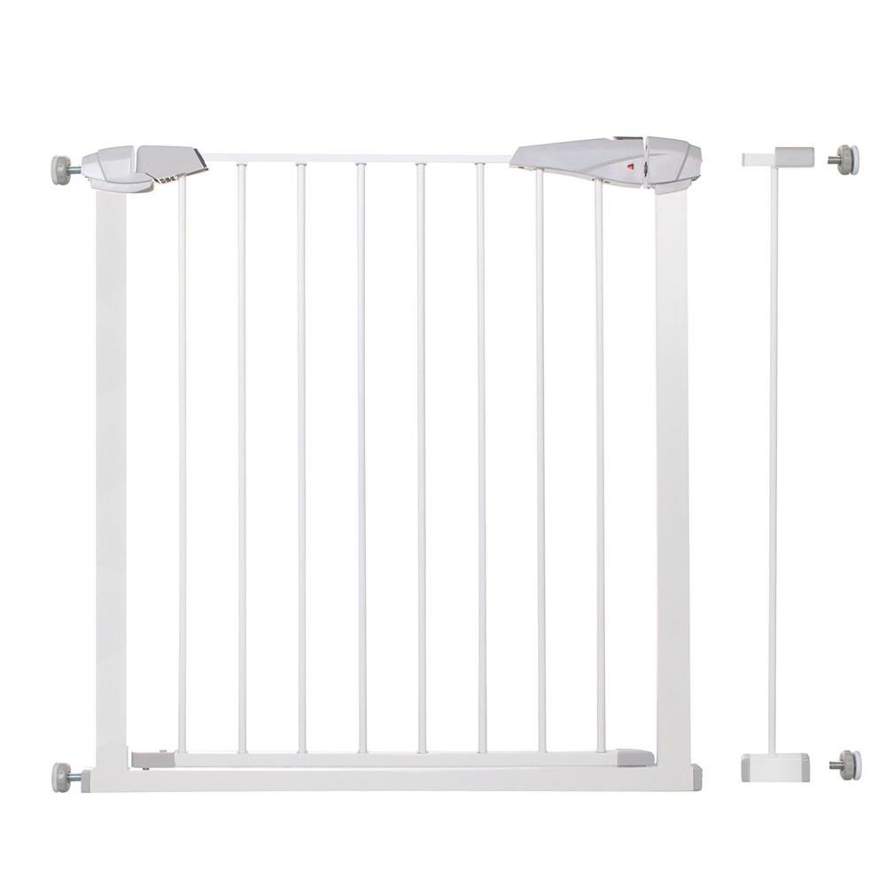 Poarta de siguranta Safety Gate pentru scari, ajustabila 83-92 cm, din otel, alba