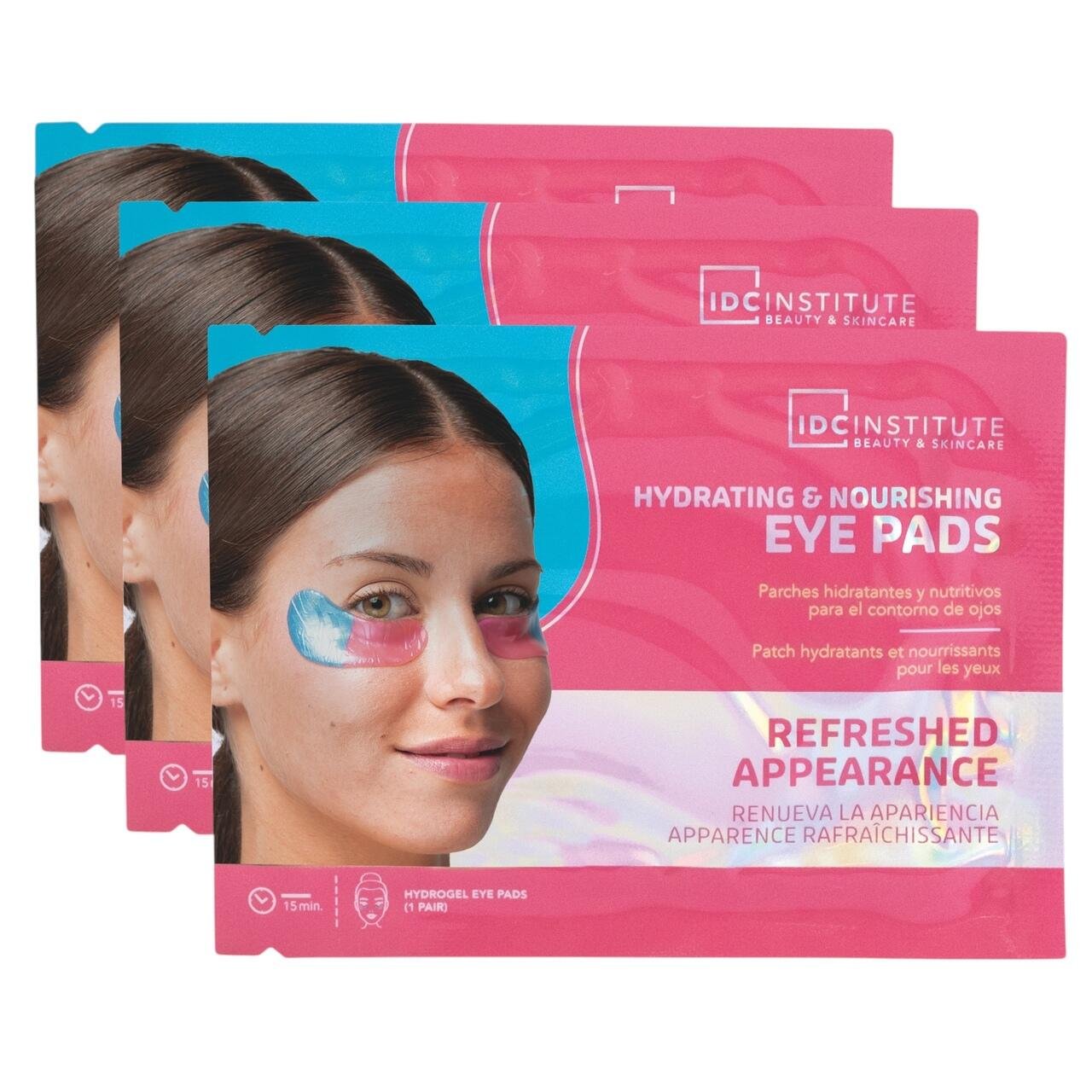 Pad cu gel pentru ochi 3 perechi, IDC Institute, 90303, hidratare & hranire - imagine 2