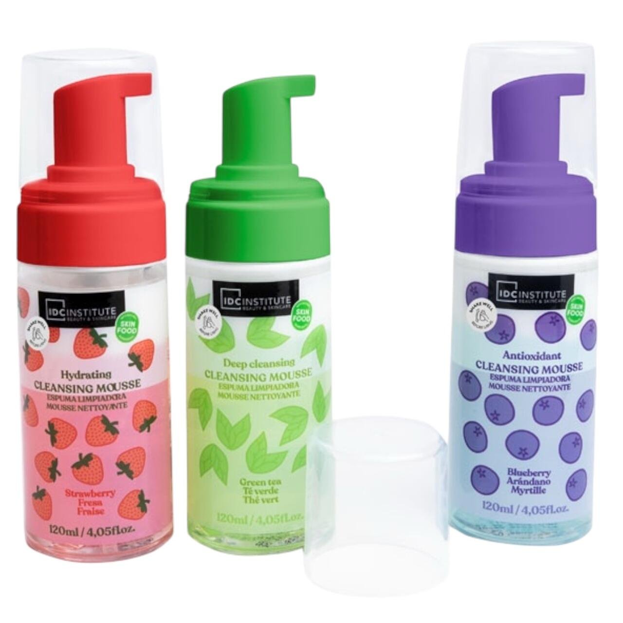 Set demachiant spuma bifazic pentru curatarea fetei Skin Food, 16 bucati, diverse sortimente, 120 ml, Idc Institute, 44130 - imagine 3