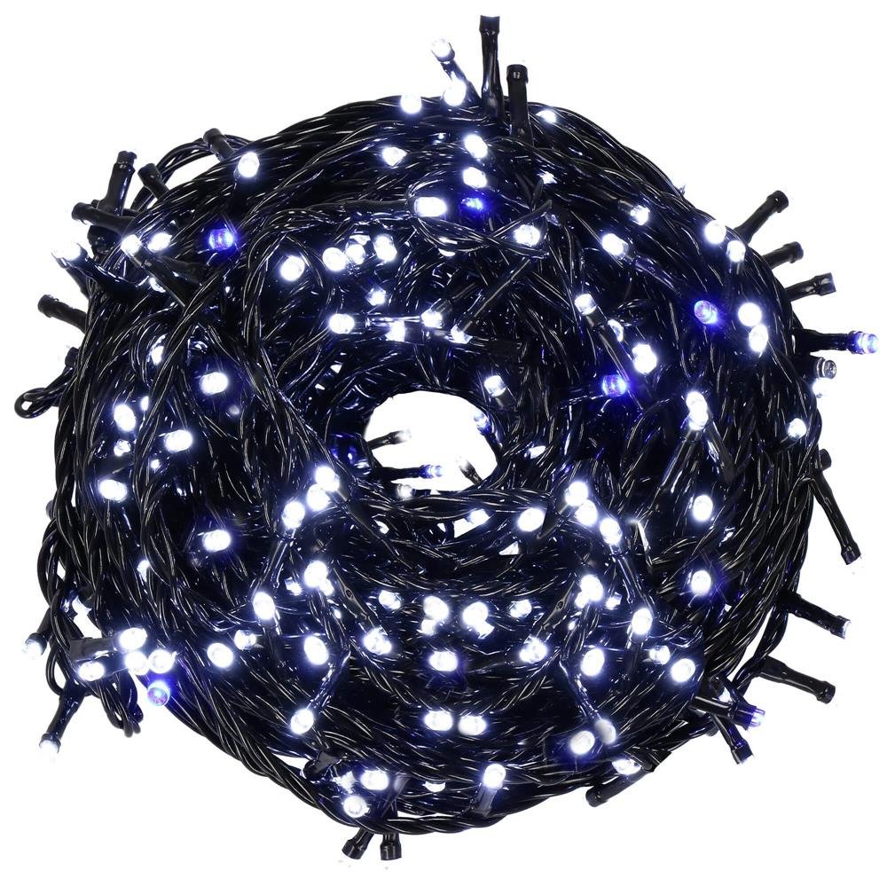 Instalatie lumini pentru bradul de Craciun, 25,5 metri, 300 LED-uri cu flash, albastru - imagine 9