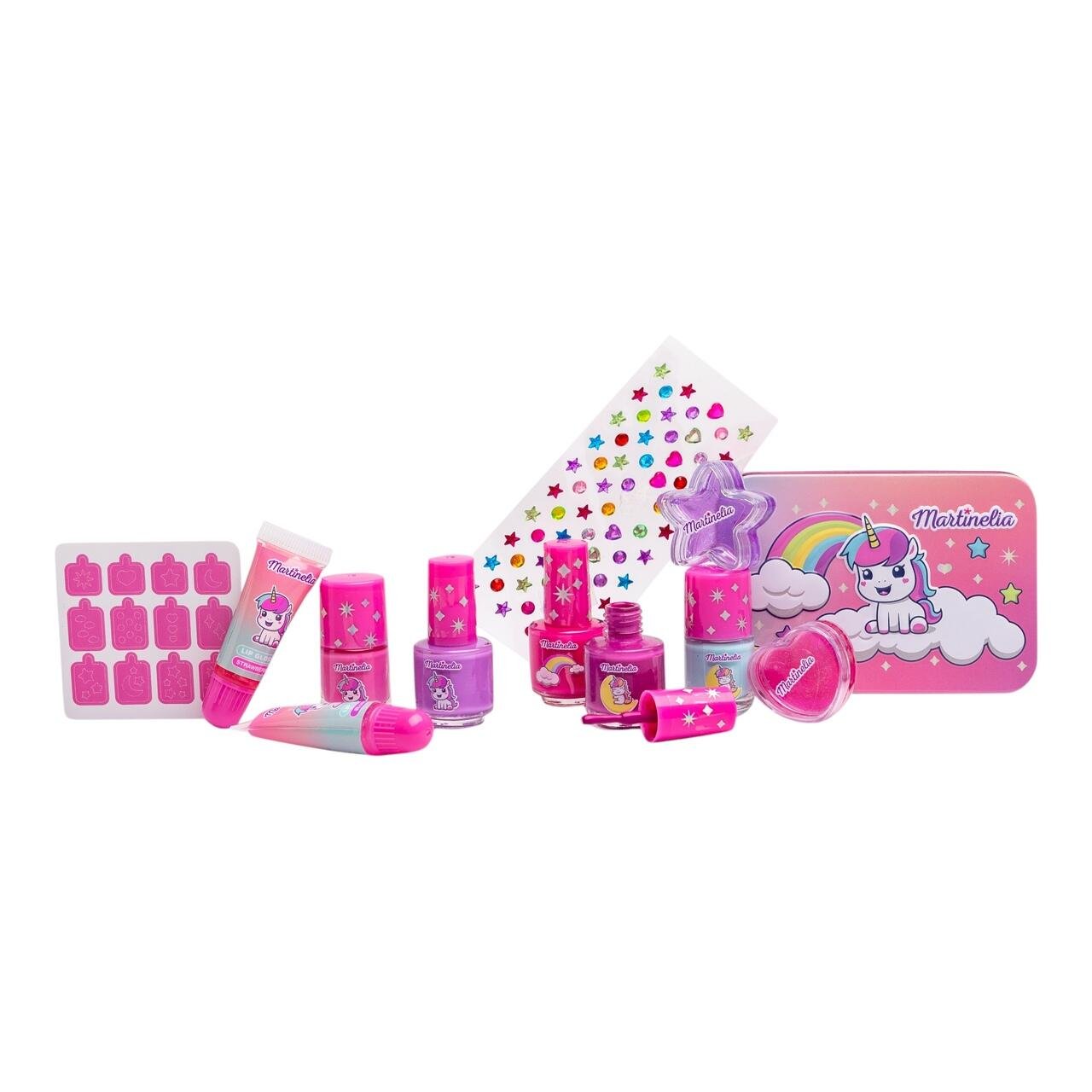 Set unghii și buze cu cutie metalică Little Unicorn, Martinelia, 85499 - imagine 3