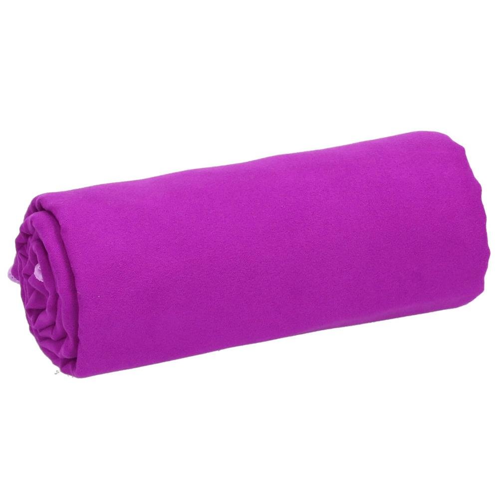 Prosop de plaja cu uscare rapida, husa de transport, 75x150cm, violet - imagine 14