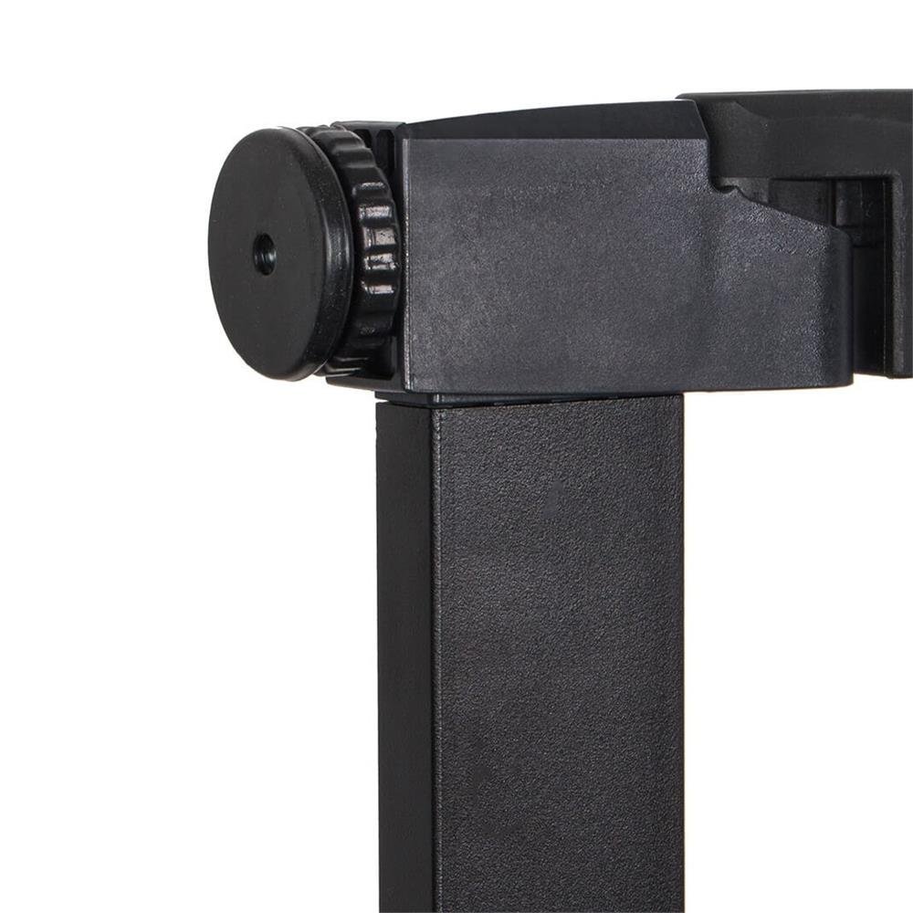 Poarta de siguranta Safety Gate pentru scari, ajustabila 117-124 cm, din otel si lemn, negru maro - imagine 2