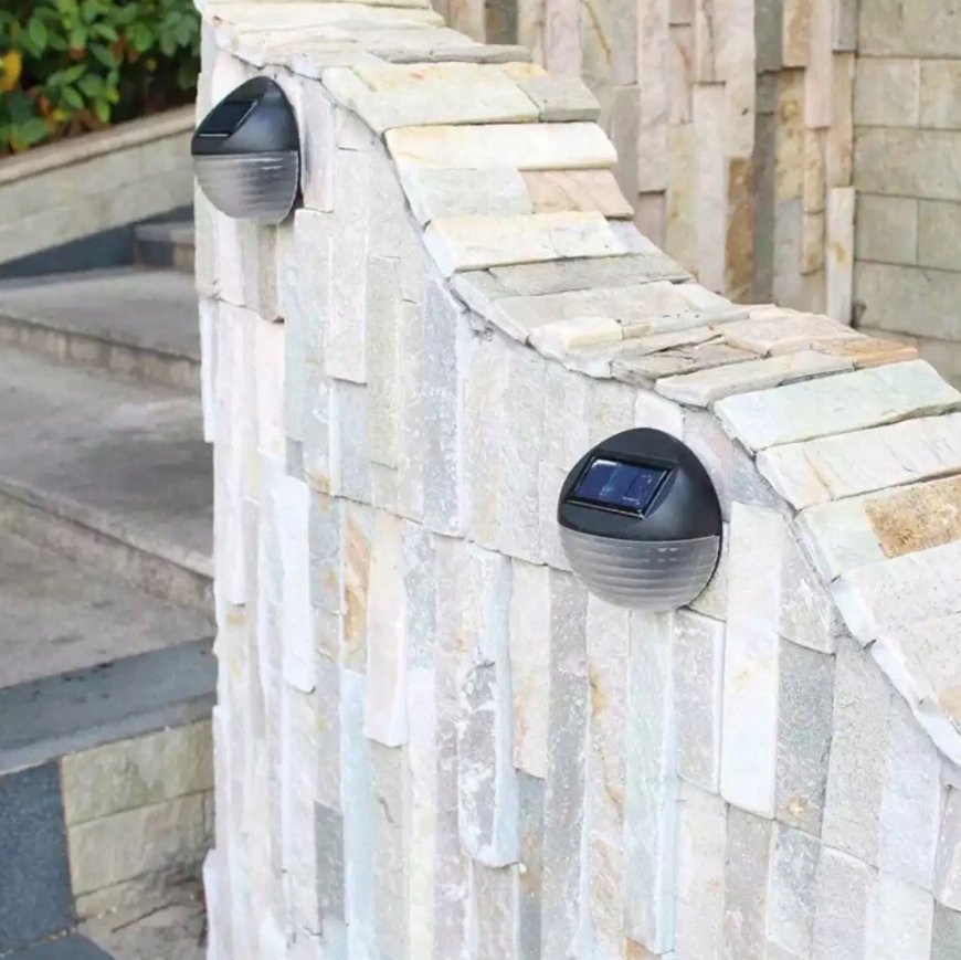 Lampa solara LED de perete, IP44 pentru exterior, autonomie 12 ore, neagra - imagine 4
