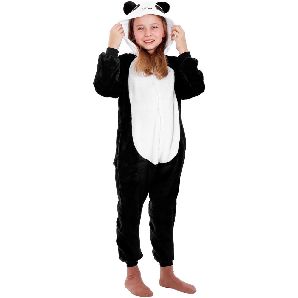 Pijama tip salopeta pentru copii, model panda, marime 125-140cm - imagine 30