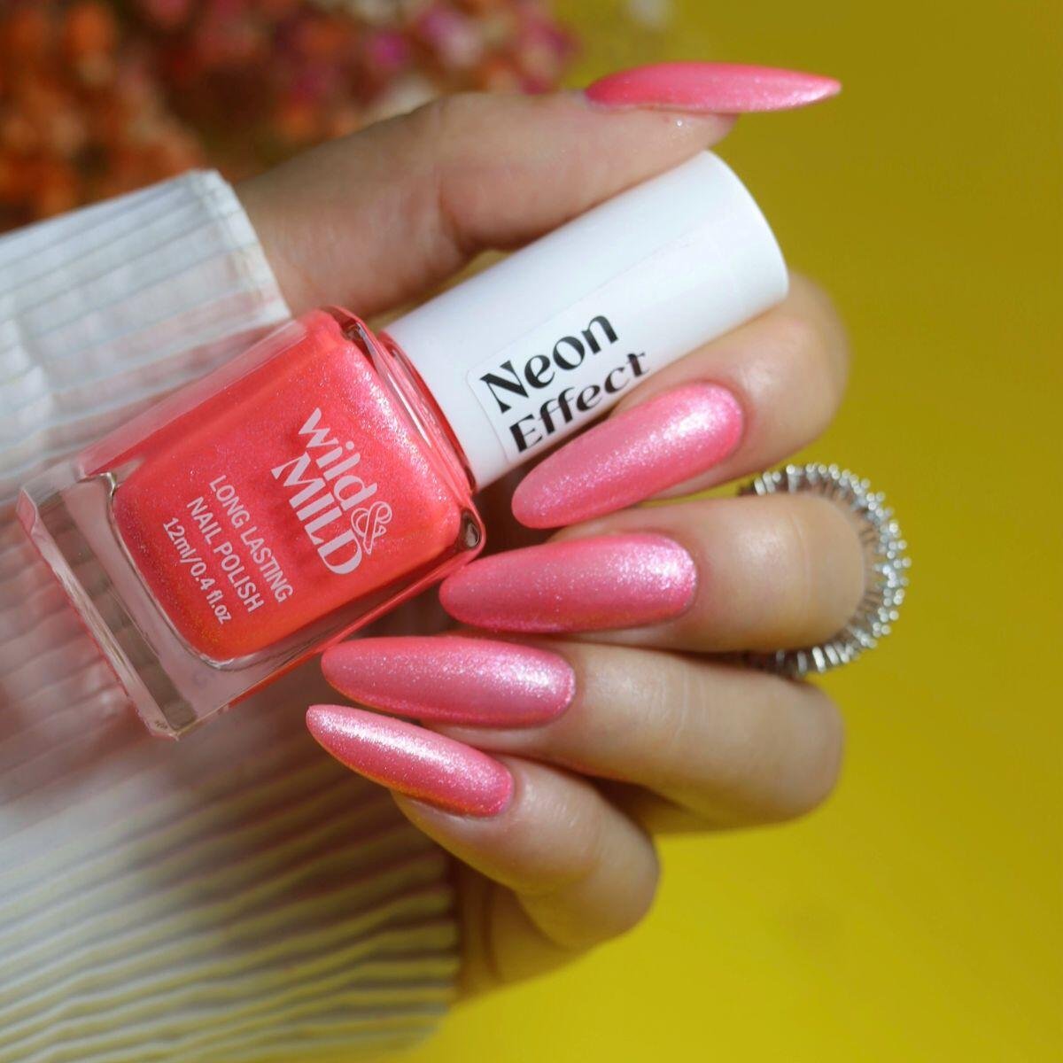 Lac unghii Neon Nectar NN05 Hot Pink Hype Wild & Mild 12ml - imagine 2