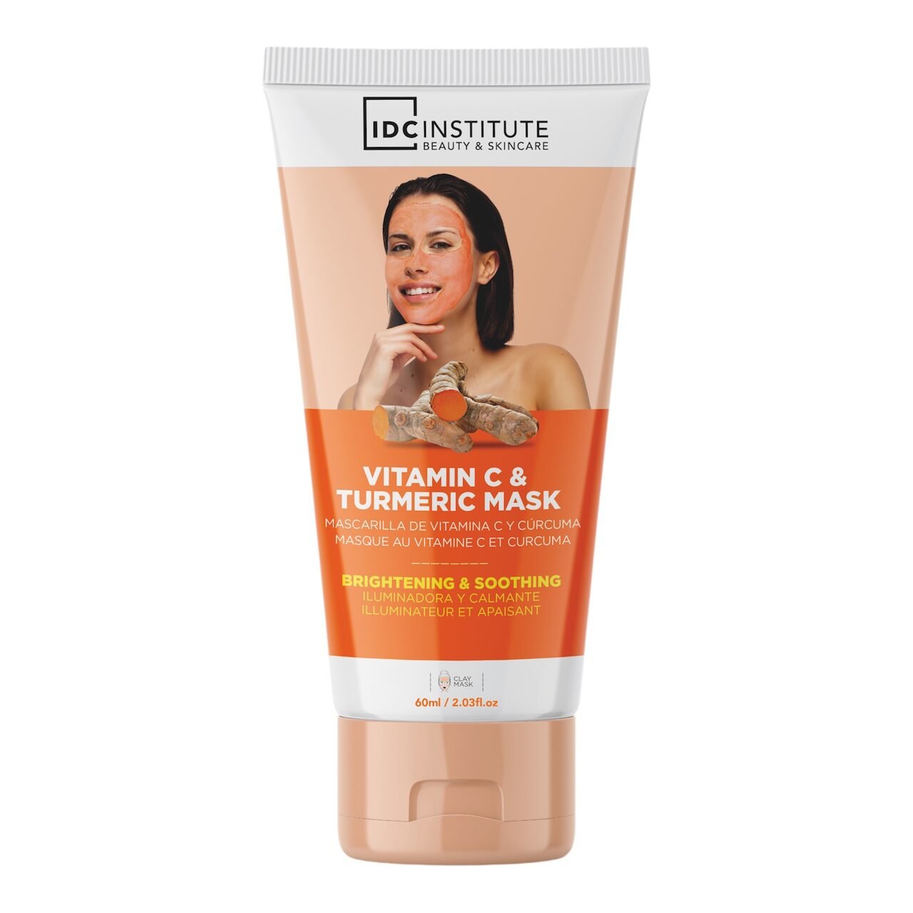 Mască faciala cu vitamina C și turmeric, pentru strălucire și catifelare IDC Institute, 60ml