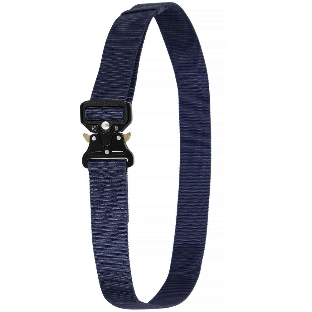 Curea centura Tactical Combat pentru barbati 3.5 x 125 cm, rezistent, albastru inchis - imagine 5