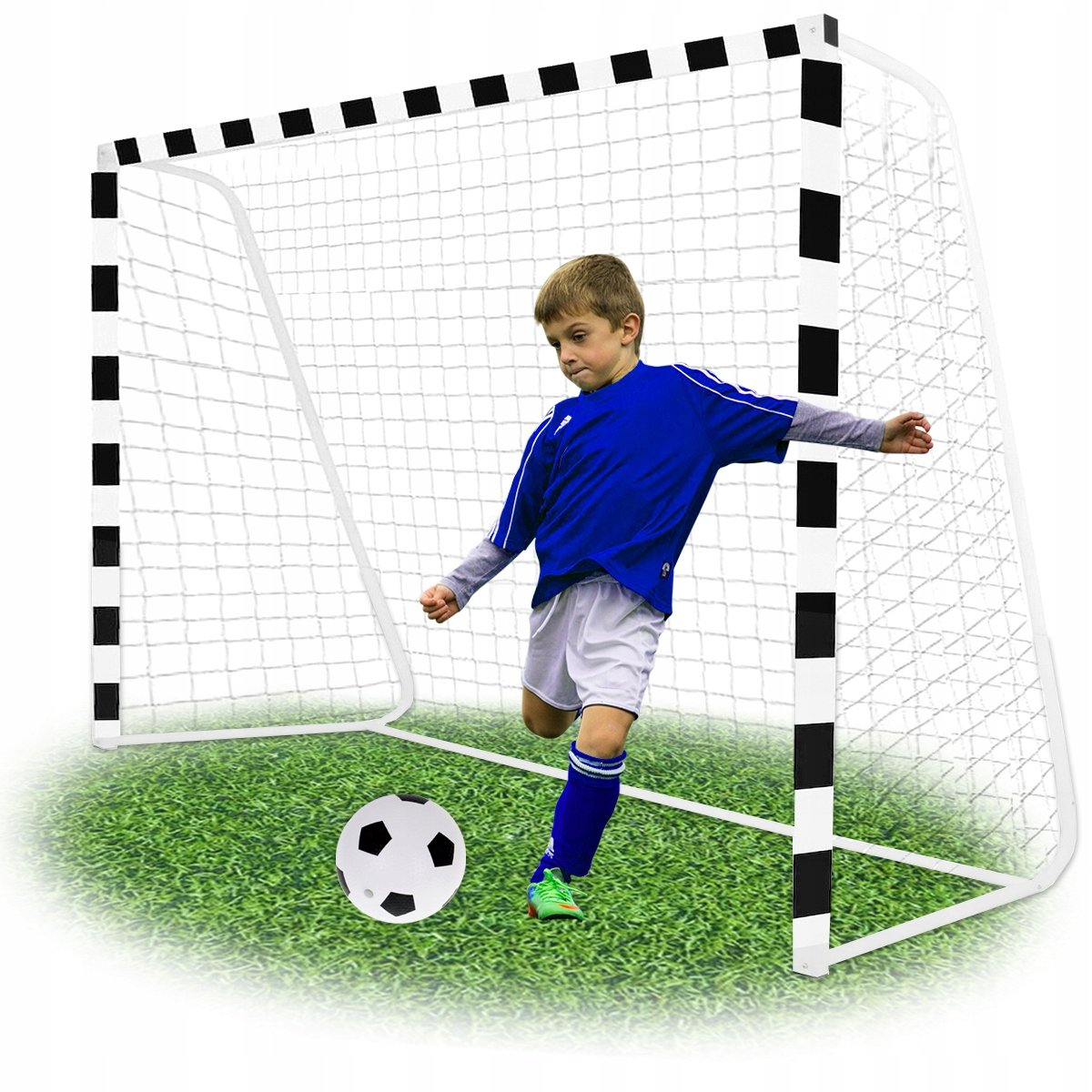 Poarta de fotbal din otel, 200x300cm, profil 38mm, cu elemente de fixare - imagine 2