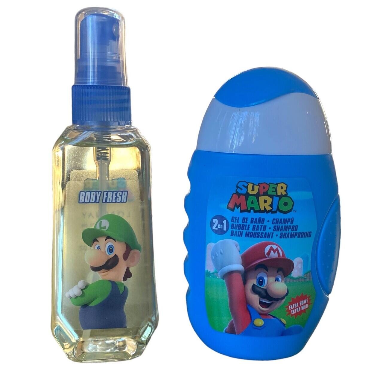 Set de baie Super Mario, 1801, cu gel de dus si apa de toaleta - imagine 2