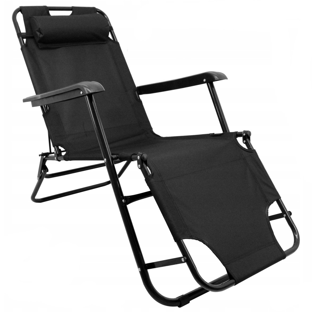 Sezlong pliabil SERSIMO, Relax Zero Gravity, 80x60x153cm, Negru