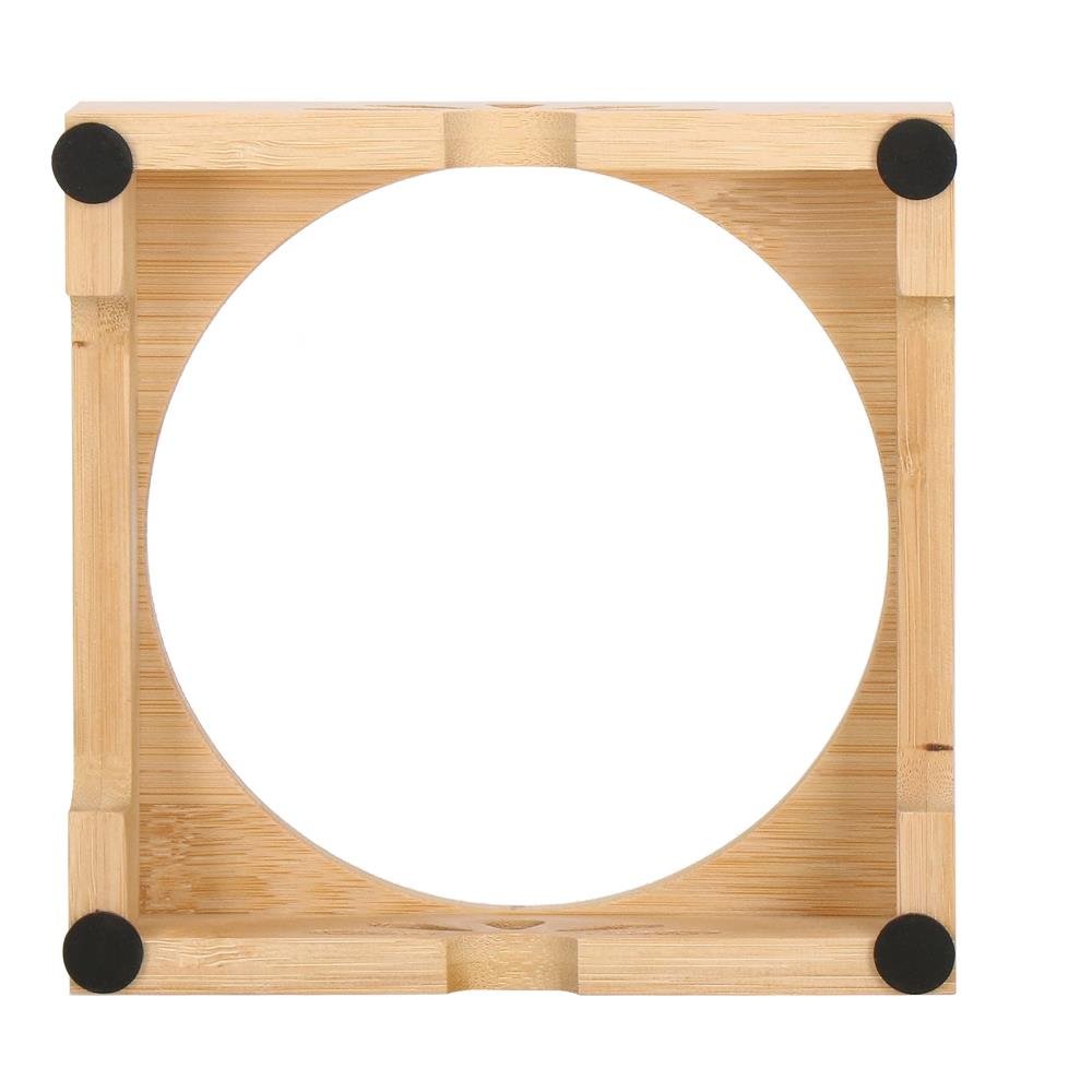 Castron ceramica, bol, pentru caine sau pisica, cu suport din bambus, 15cm - imagine 7