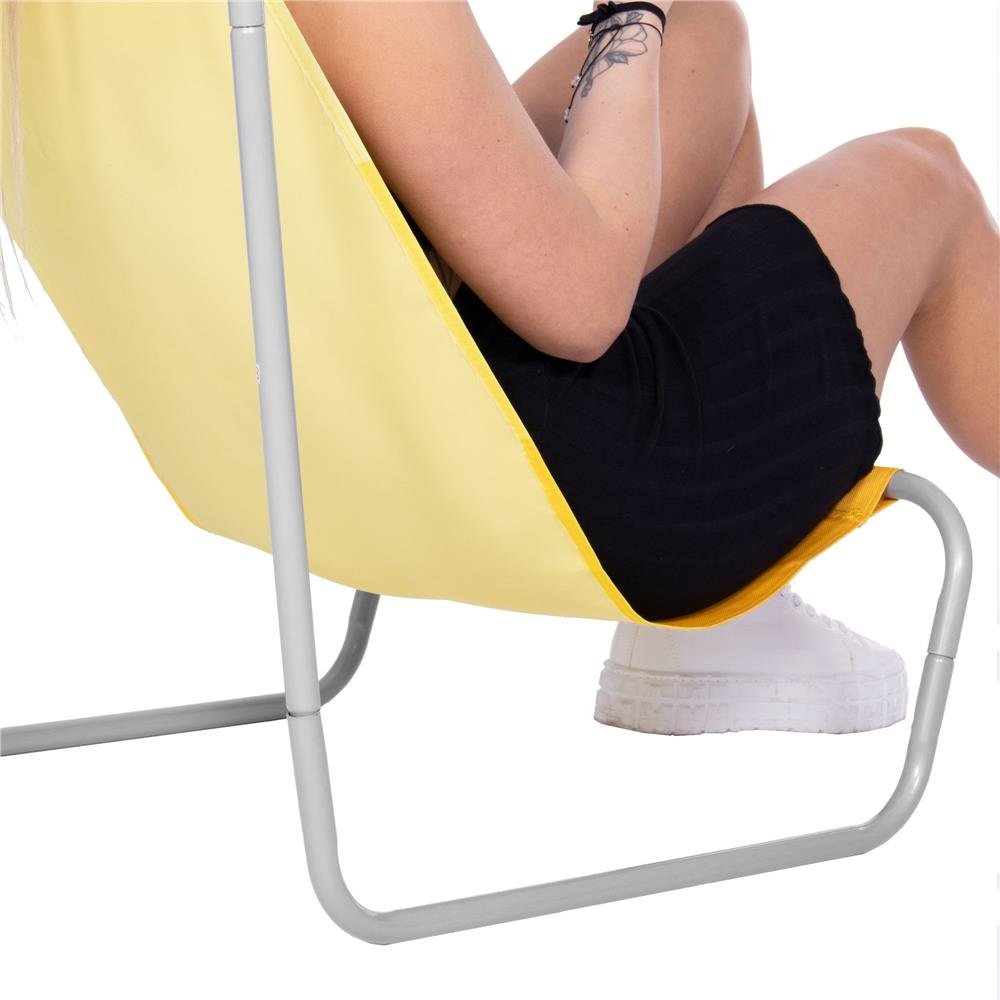Scaun de plaja Sersimo GC024, pliabil, 90kg, 52x88cm, galben - imagine 14