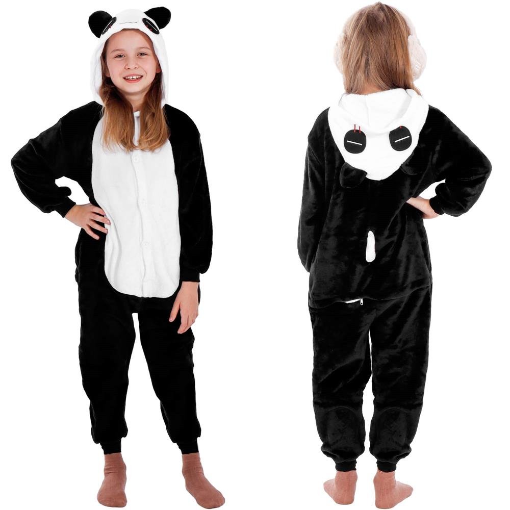 Pijama tip salopeta pentru copii, model panda, marime 125-140cm - imagine 28