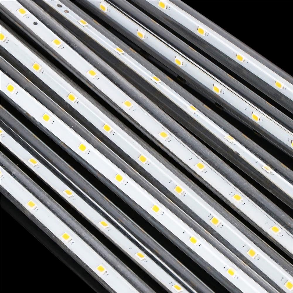 (DL) Instalatie de Craciun, 8 tuburi, 30cm, 144 LED, ploaie de meteoriti, galben - imagine 7