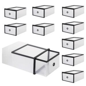 Set 10 cutii organizare pentru pantofi, 33x23x13, transparent
