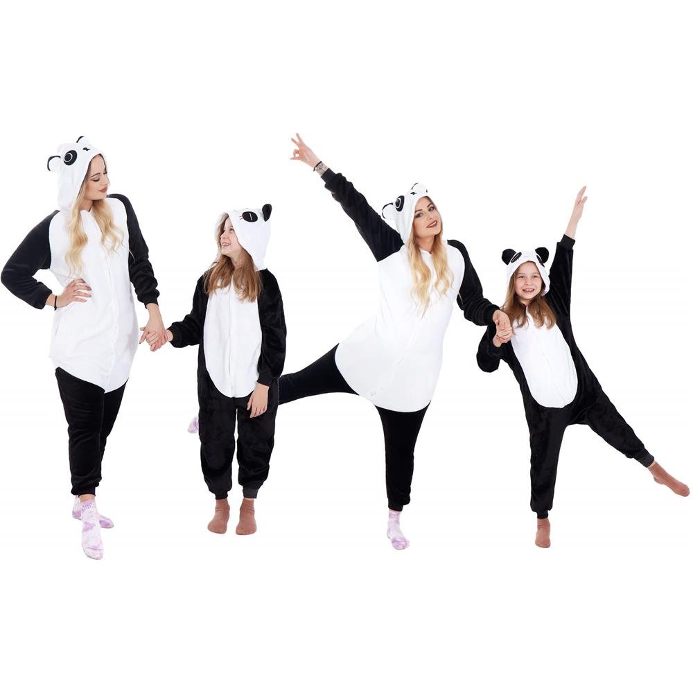 Pijama tip salopeta pentru copii, model panda, marime 125-140cm - imagine 26