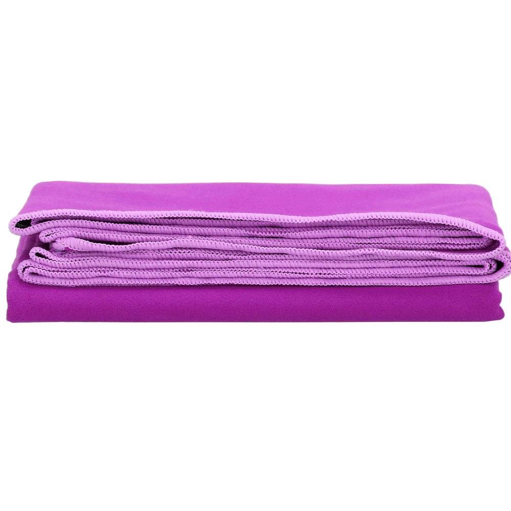 Prosop de plaja cu uscare rapida, husa de transport, 75x150cm, violet - imagine 13