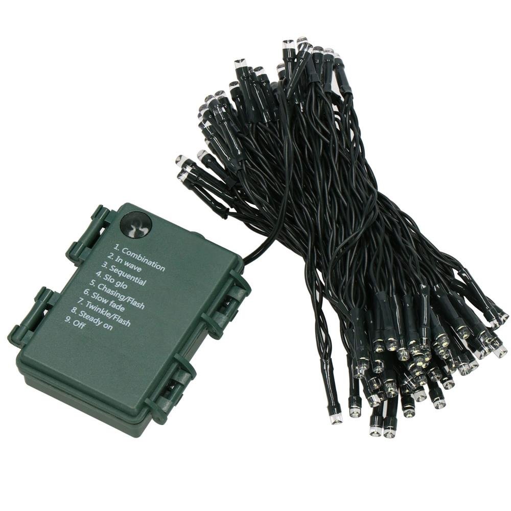Instalatie lumini de exterior pentru gradina, 5 metri, 50 LED-uri, cu baterii, galben - imagine 10
