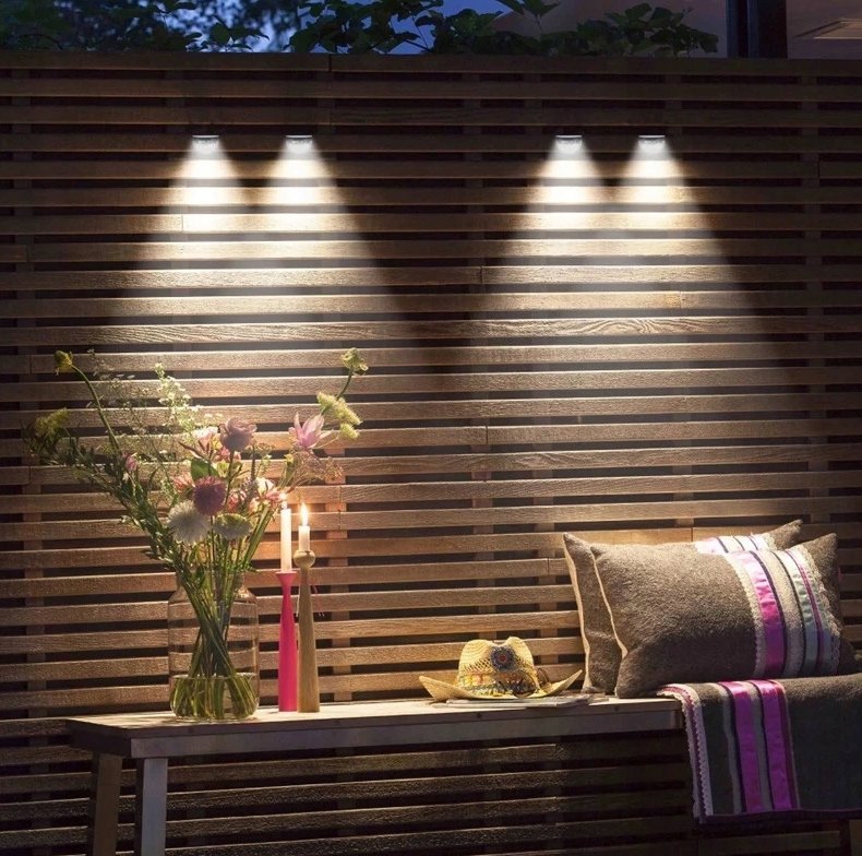 Lampa solara LED de perete, IP44 pentru exterior, autonomie 12 ore, neagra - imagine 10