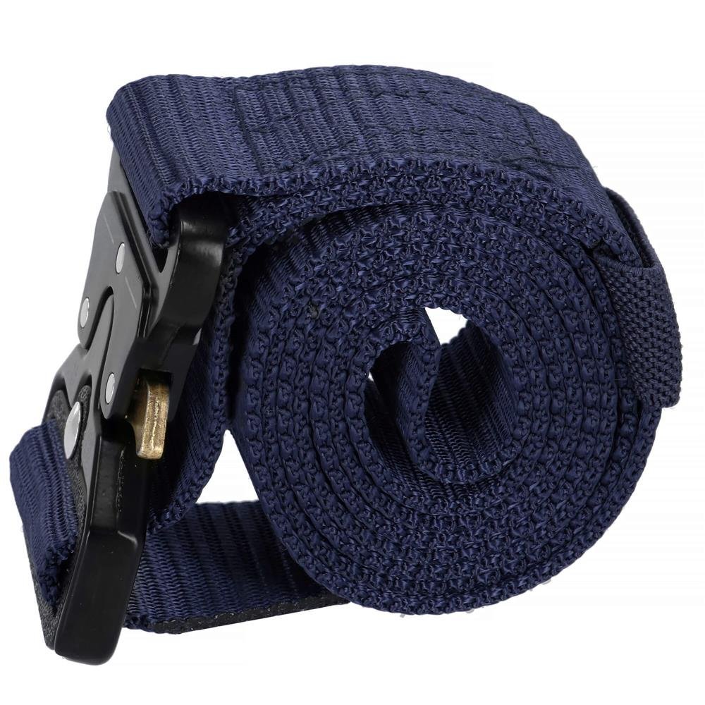 Curea centura Tactical Combat pentru barbati 3.5 x 125 cm, rezistent, albastru inchis - imagine 13