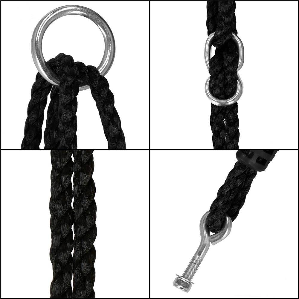 Leagan tip cuib Sersimo NS24, diametru 110cm, inaltime reglabila, pentru exterior, sarcina 150 kg, Albastru Negru - imagine 8