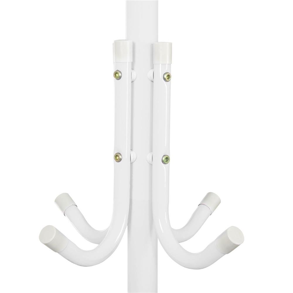 Cuier tip pom metalic Sersimo, 12 agatatoare, 177cm, alb - imagine 3