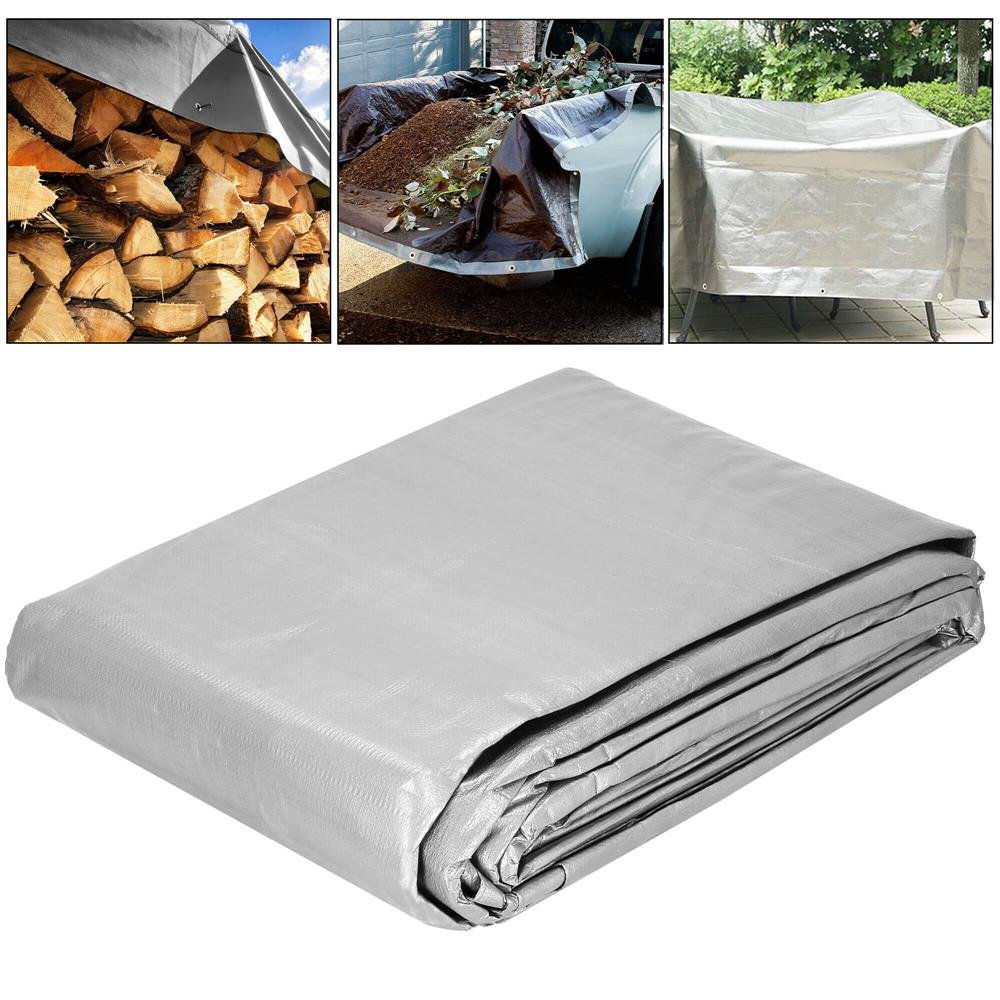 Prelata din polietilena impermeabila laminata, 270g/m2, 3x3m, gri - imagine 14
