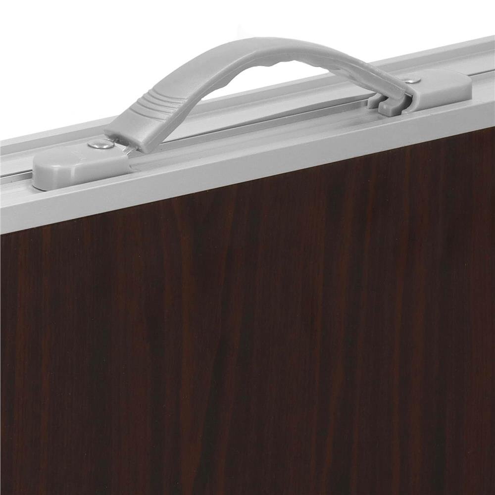 Set masa camping pliabila blat MDF cu 4 scaune, 120x60x60/70cm, Maro Negru - imagine 8