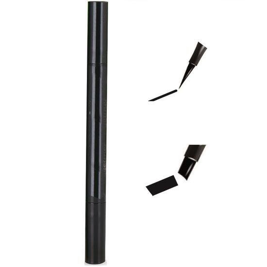 Creion de ochi cu un varf ingust, de precizie, si un varf lat, pentru efect dramatic Eyeliner Double, Magic Studio 66002S - imagine 2
