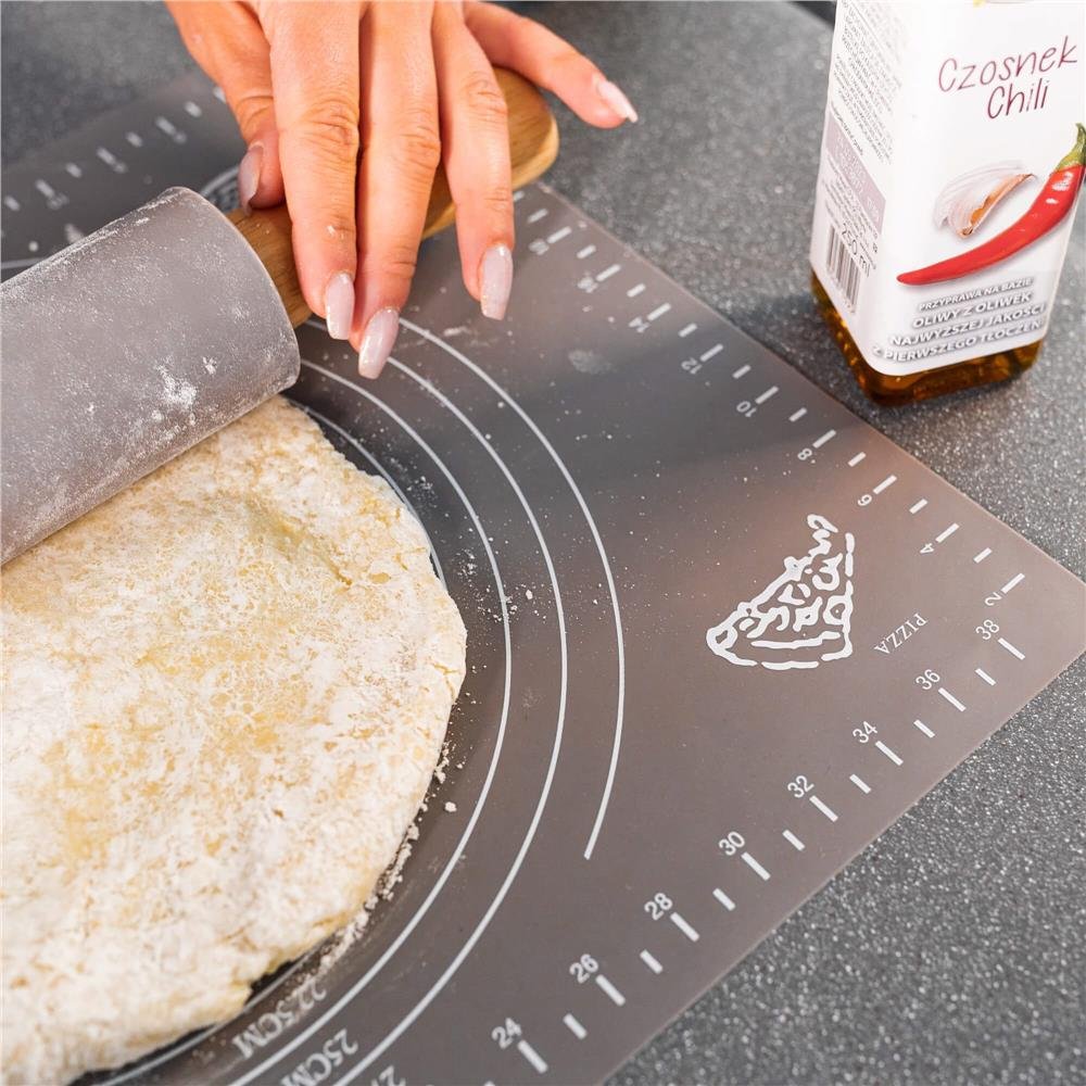 Plansa din silicon alimentar de framantat aluat, rezistenta la temperaturi ridicate, 65x45cm, gri - imagine 24