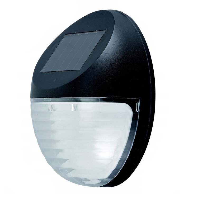 Lampa solara LED de perete, IP44 pentru exterior, autonomie 12 ore, neagra - imagine 2
