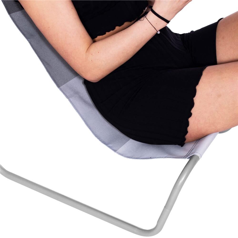Scaun de plaja Sersimo GC055, pliabil, 90kg, 52x88cm, gri - imagine 6