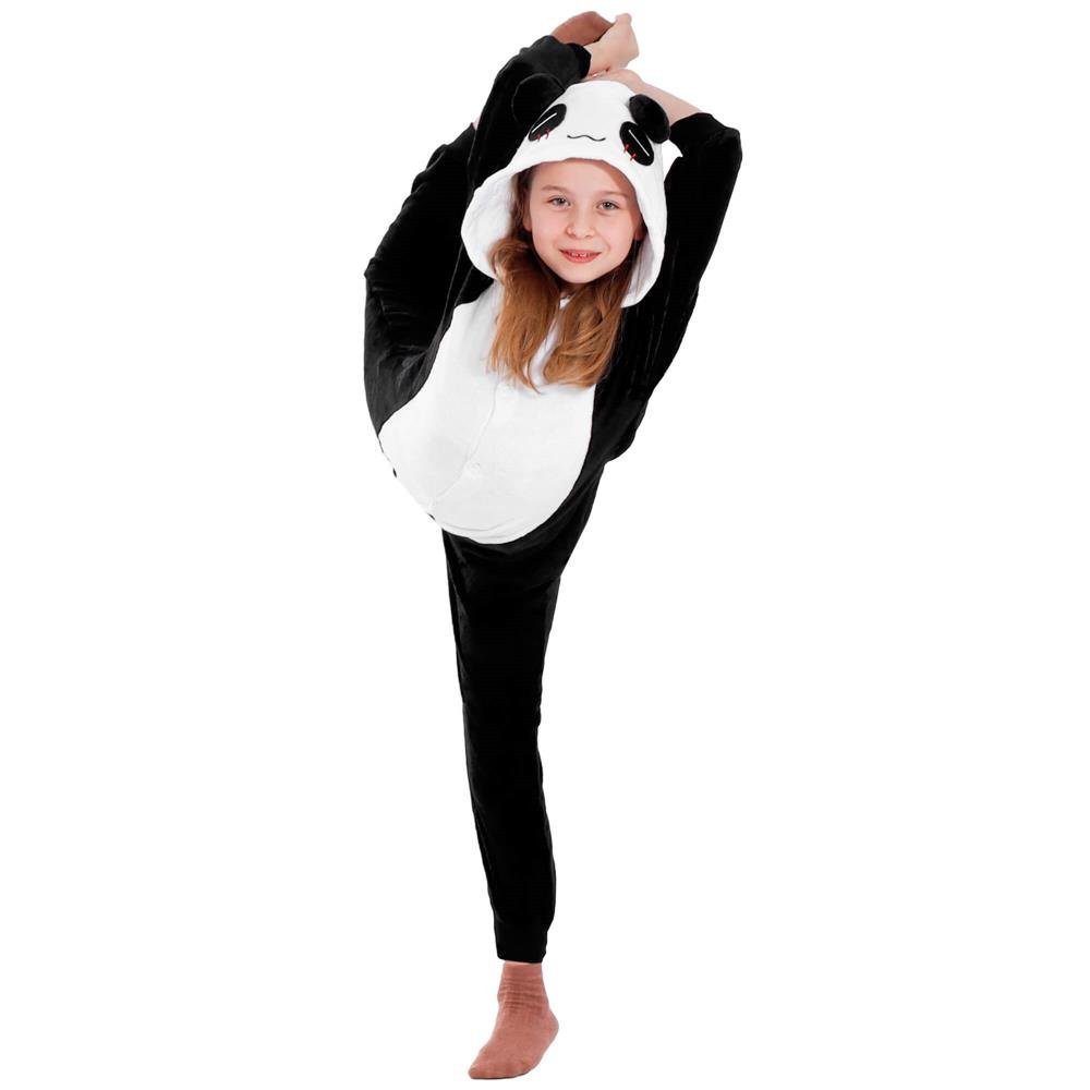 Pijama tip salopeta pentru copii, model panda, marime 125-140cm - imagine 17