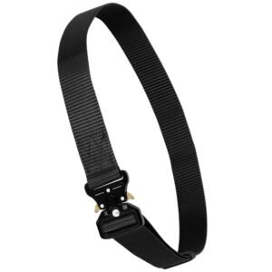 Curea centura Tactical Combat pentru barbati 3.5 x 125 cm, rezistent, negru