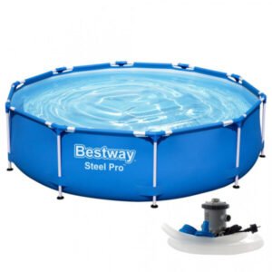 Piscina cadru metalic Bestway, 366×76 cm, 6500 litri, cu pompa de filtrare